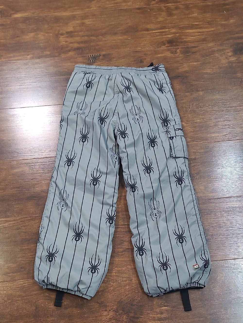 Spyder Black and Red Kids Snow Pants with Spider Graphic Size 7 - Picture 9 of 10